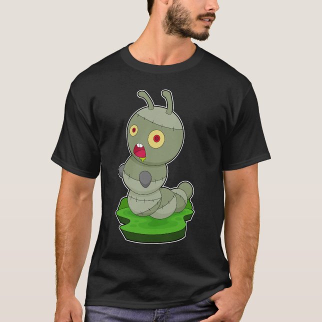 Raupe Halloween Zombie T-Shirt (Vorderseite)