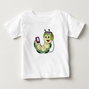 Raupe Headphone Music Baby T-shirt