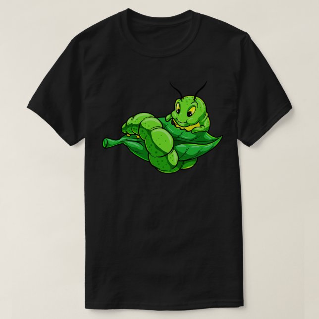 Raupe isst Leaf T-Shirt (Design vorne)
