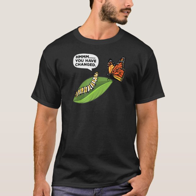 Raupe Lifecycle Metamorphose Monarch Butter T-Shirt (Vorderseite)