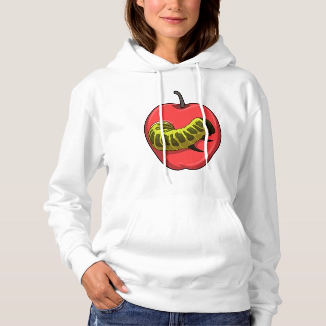 Raupe mit Apple Hoodie (Vorderseite)