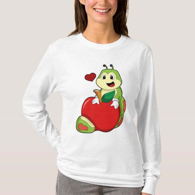 Raupe mit Apple T-Shirt (Vorderseite)