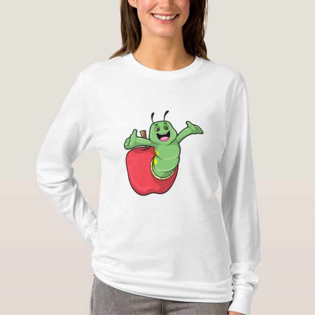 Raupe mit Apple T-Shirt (Vorderseite)