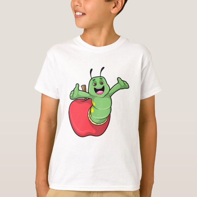 Raupe mit Apple T-Shirt (Vorderseite)
