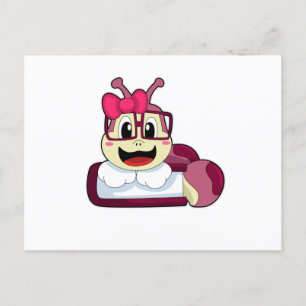 Raupe mit Band Postkarte