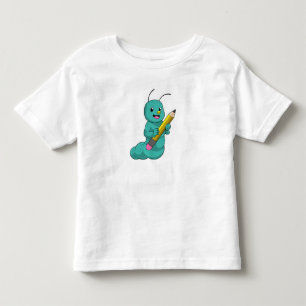 Raupe mit Bleistift Kleinkind T-shirt