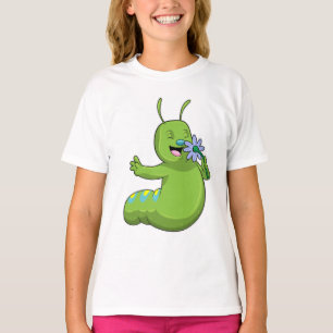 Raupe mit Blume Daisy T-Shirt