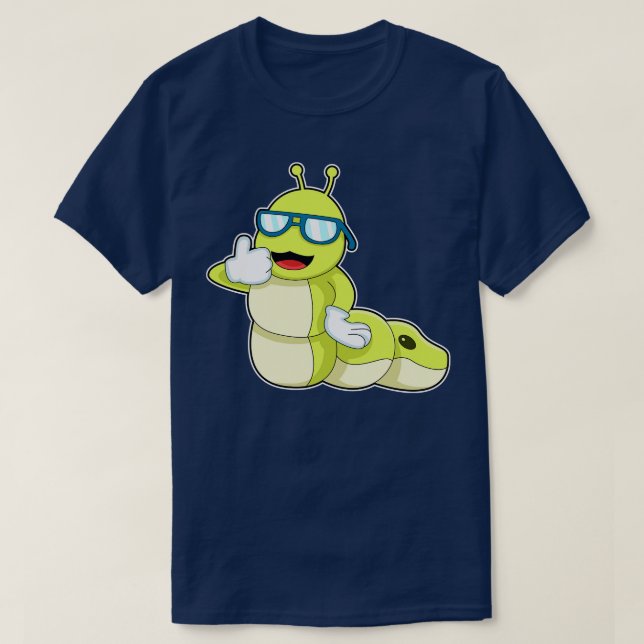 Raupe mit Brille T-Shirt (Design vorne)