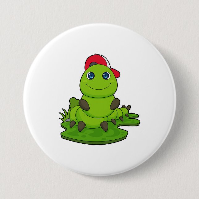 Raupe mit Cap Button (Vorderseite)