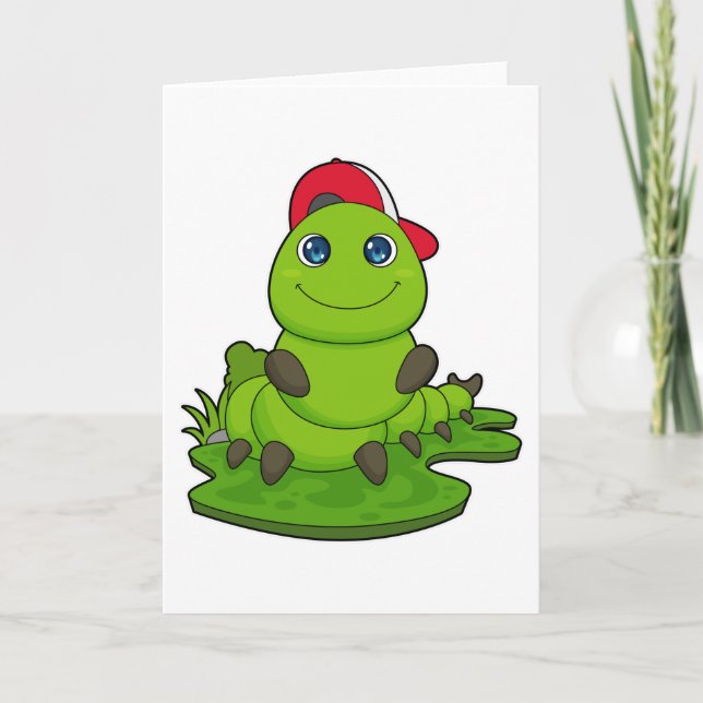 Raupe mit Cap Karte (Vorderseite)