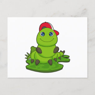 Raupe mit Cap Postkarte