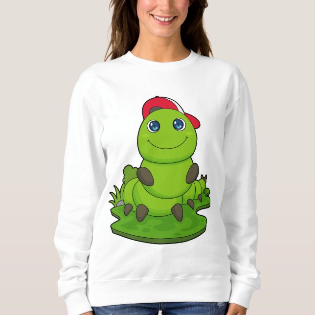 Raupe mit Cap Sweatshirt (Vorderseite)