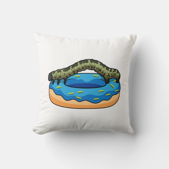 Raupe mit Donut Kissen (Vorderseite)