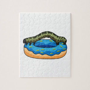 Raupe mit Donut Puzzle