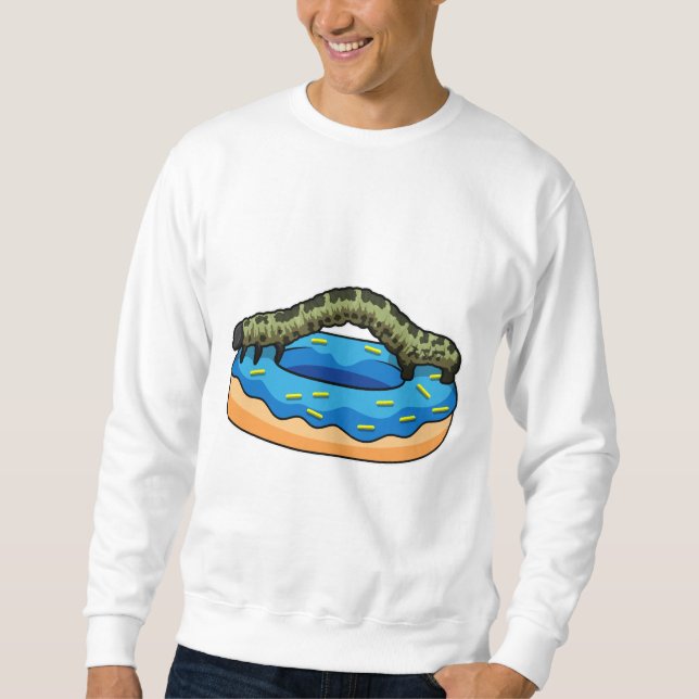 Raupe mit Donut Sweatshirt (Vorderseite)