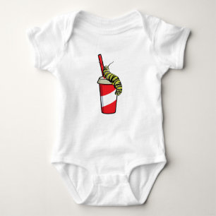 Raupe mit Drink Baby Strampler