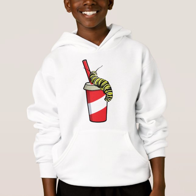 Raupe mit Drink Hoodie (Vorderseite)