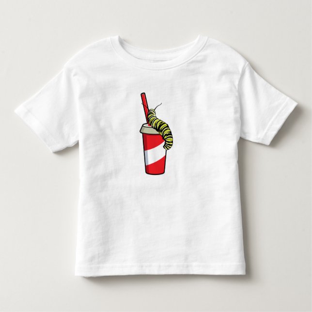 Raupe mit Drink Kleinkind T-shirt (Vorderseite)