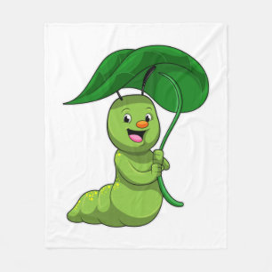 Raupe mit Leaf als Parasol Fleecedecke