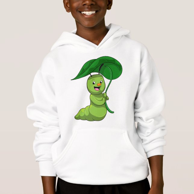 Raupe mit Leaf als Parasol Hoodie (Vorderseite)