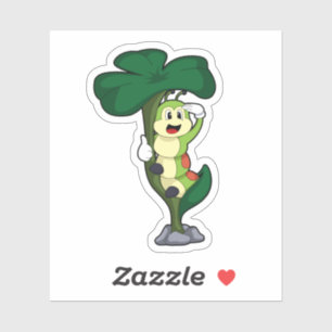 Raupe mit Leaf Aufkleber