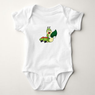 Raupe mit Leaf Baby Strampler