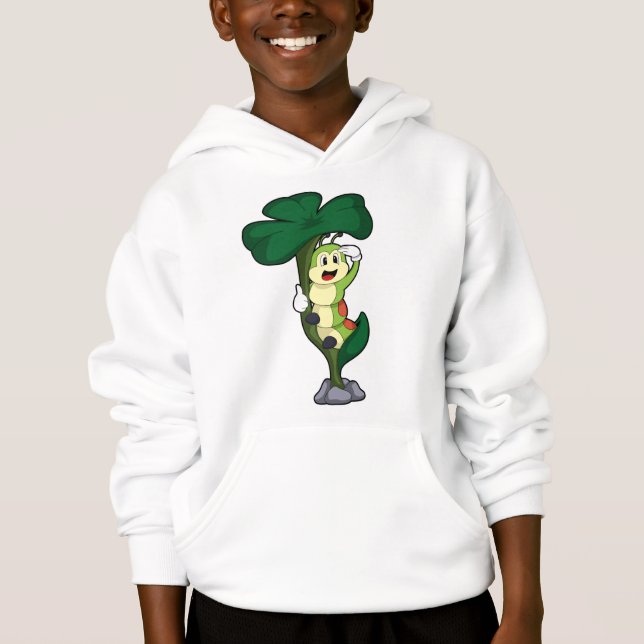 Raupe mit Leaf Hoodie (Vorderseite)