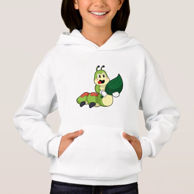 Raupe mit Leaf Hoodie (Vorderseite)