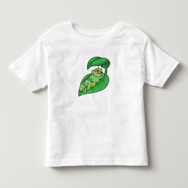 Raupe mit Leaf Kleinkind T-shirt (Vorderseite)