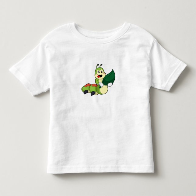 Raupe mit Leaf Kleinkind T-shirt (Vorderseite)