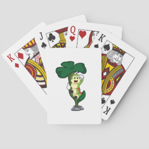 Raupe mit Leaf Spielkarten