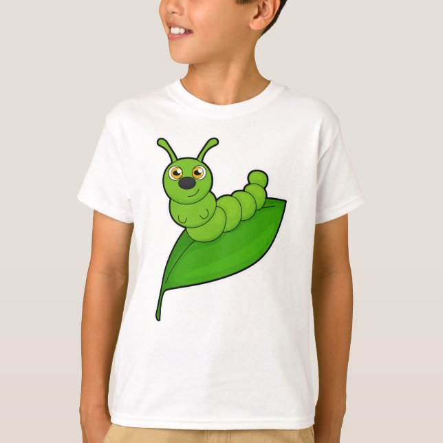 Raupe mit Leaf T-Shirt (Vorderseite)