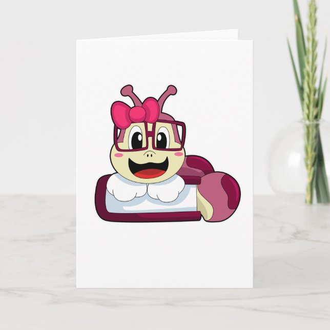 Raupe mit Ribbon Karte (Vorderseite)