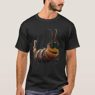 Raupe mit Sonnenbrille Lustige Süße Raupe T-Shirt