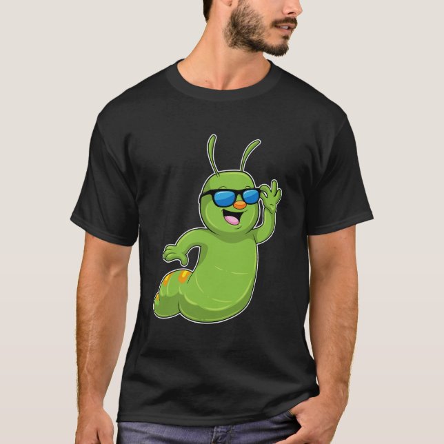 Raupe mit Sonnenbrille T-Shirt (Vorderseite)
