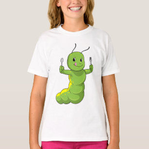 Raupe mit Spoon und Fork T-Shirt
