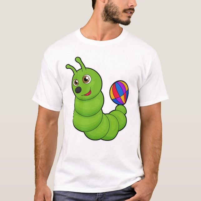 Raupe mit Wasserpolo T-Shirt (Vorderseite)