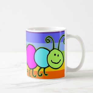 Raupe Netty   Streifen Kirchenfarbe Tasse