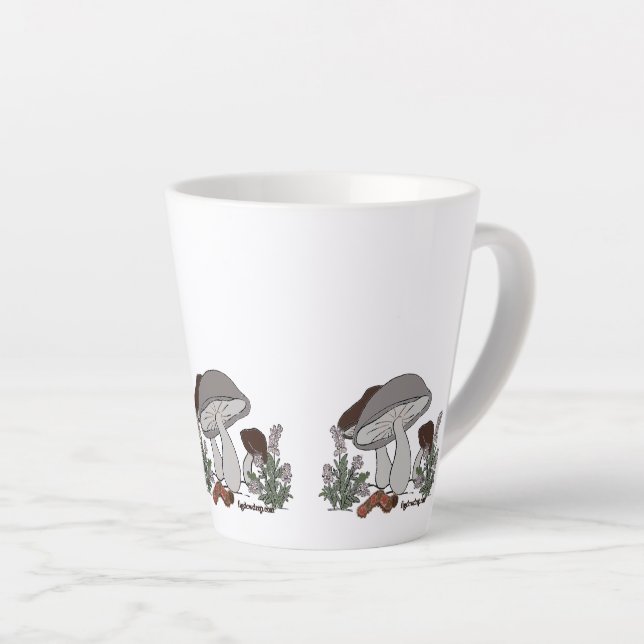 Raupe Pilz kleine Latte Tasse (Rechte Ecke)