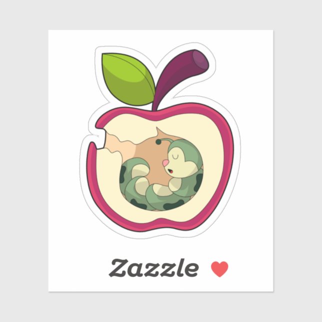 Raupe Schlafapfel Aufkleber (Blatt)