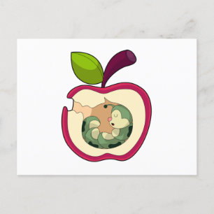 Raupe Schlafapfel Postkarte