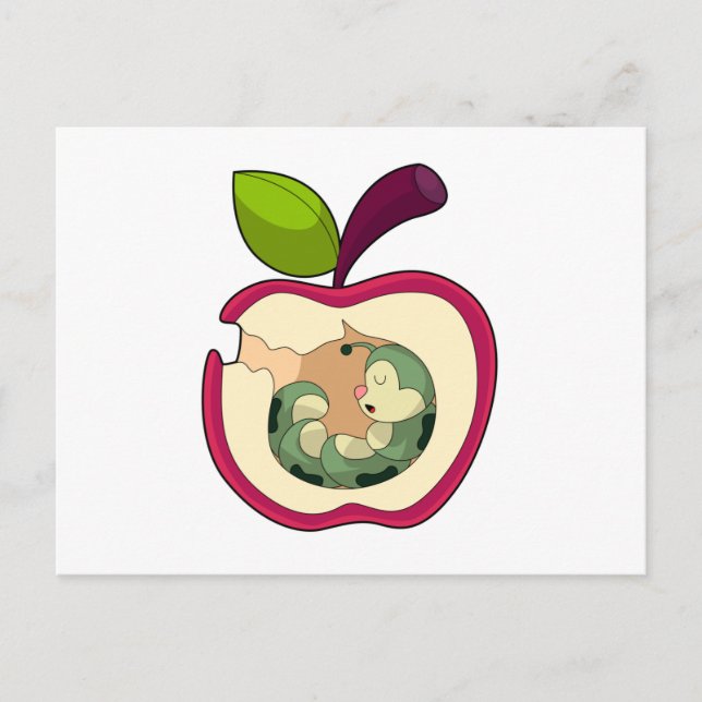 Raupe Schlafapfel Postkarte (Vorderseite)