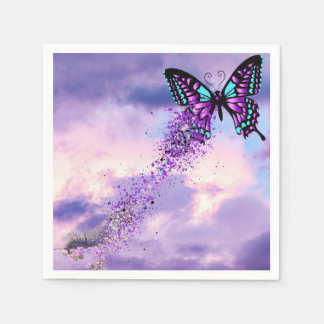 Raupe verwandelt sich in Butterfly-Servietten Serviette