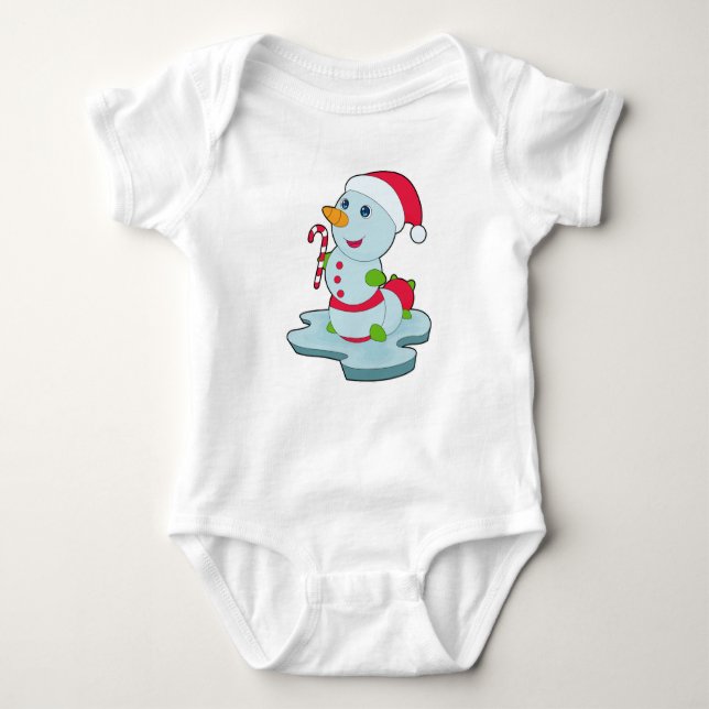 Raupe Weihnachtskronen Baby Strampler (Vorderseite)