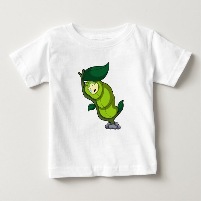 Raupe zum Schlafen mit Leaf Baby T-shirt (Vorderseite)