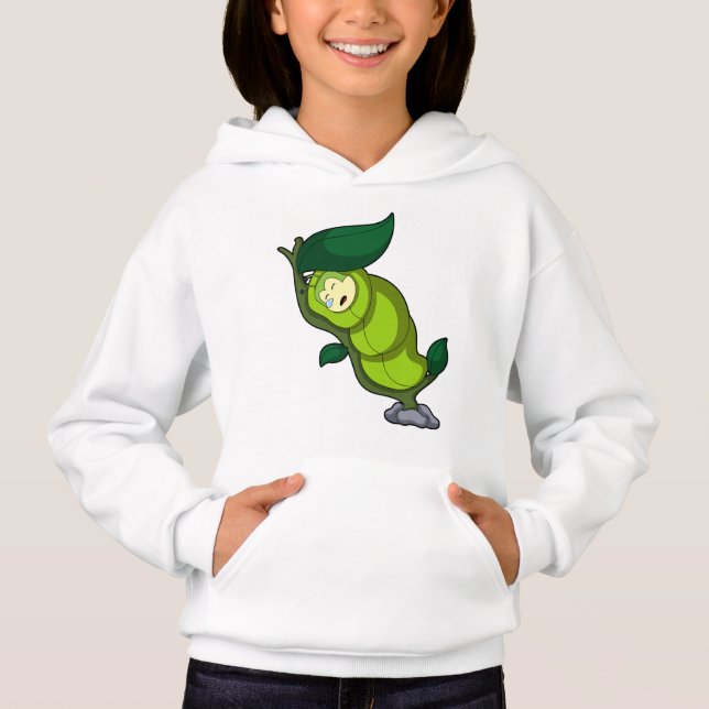 Raupe zum Schlafen mit Leaf Hoodie (Vorderseite)