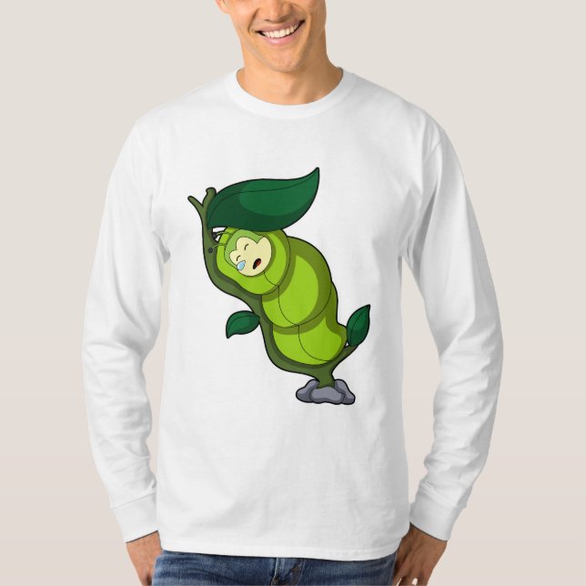 Raupe zum Schlafen mit Leaf T-Shirt (Vorderseite)