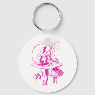 Raupen-Rosa Schlüsselanhänger