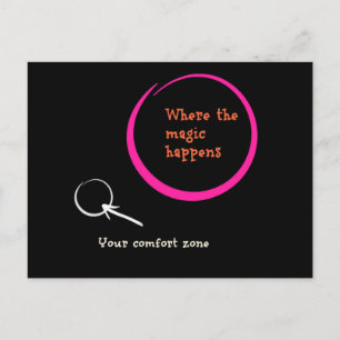 Raus aus der Komfort-Zone Postkarte
