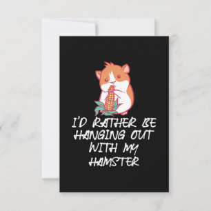 Raus mit meinem Hamster RSVP Karte